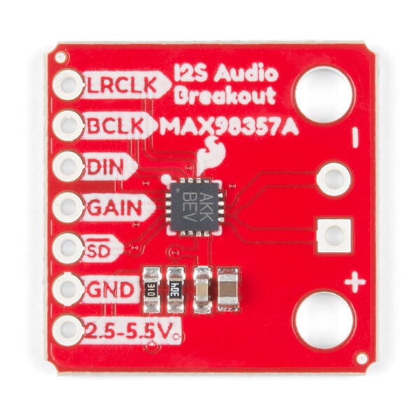 SparkFun I2S Audio Breakout - MAX98357A, DAC op til 3,2W ved 4 Ohm belastning