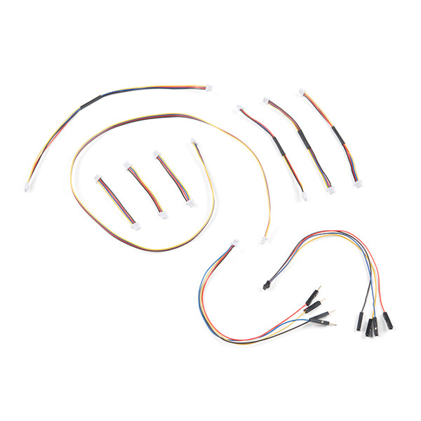 SparkFun Qwiic Kabelkit med 10 kabler 1mm JST-tilslutning