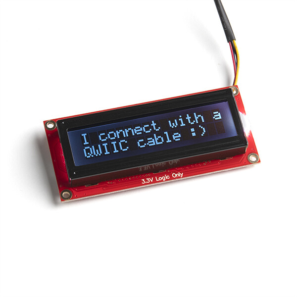 SparkFun 16x2 SerLCD RGB Tekst Qwiic 3.3V Logik