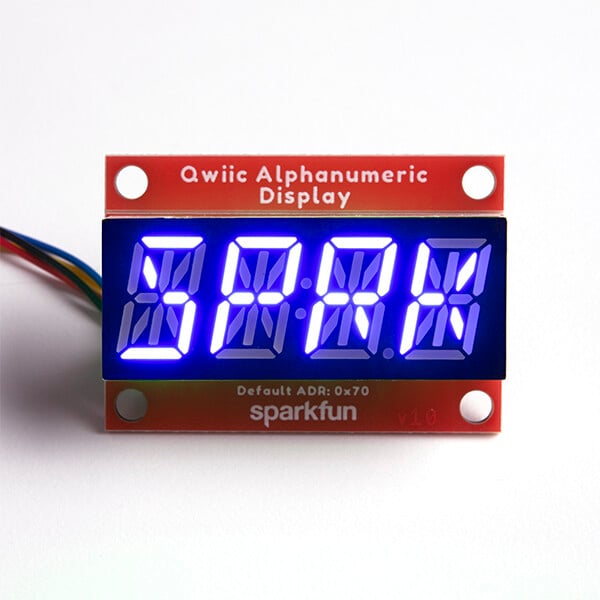 SparkFun Qwiic Alfanumerisk display, blå, 14 segment, I2C, QWIIC