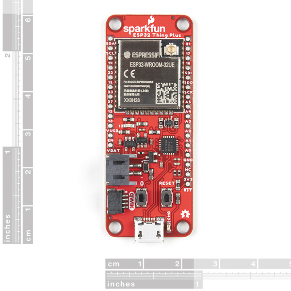 SparkFun Thing Plus - ESP32 WROOM (U.FL) til ESP32 IoT, kompatibel med Arduino IDE