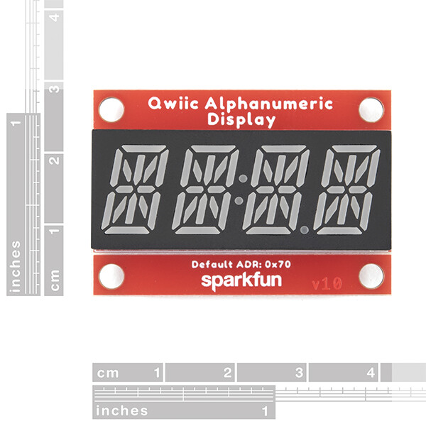 SparkFun Qwiic Alfanumerisk display, grønt, 14 segment
