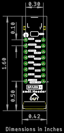 SparkFun smôl Header Konverterer FPC til I2C QWIIC SPI