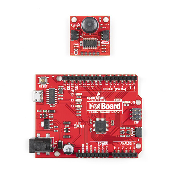 SparkFun Qwiic PIR Starter Kit (170µA) med RedBoard Kompatibel med Arduino