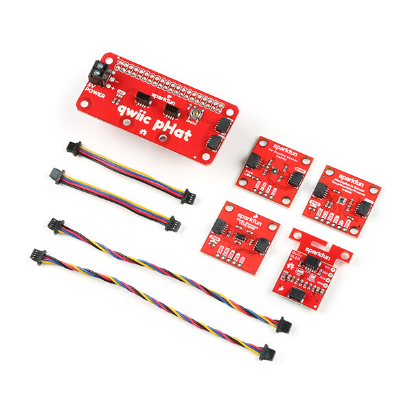 SparkFun Qwiic Starter Kit til Raspberry Pi med nærhedssensor/atmosfærs-/luftkvalitetssensor