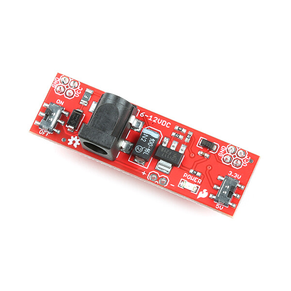 SparkFun Breadboard strømforsyning - 5V/3.3V (med stik)
