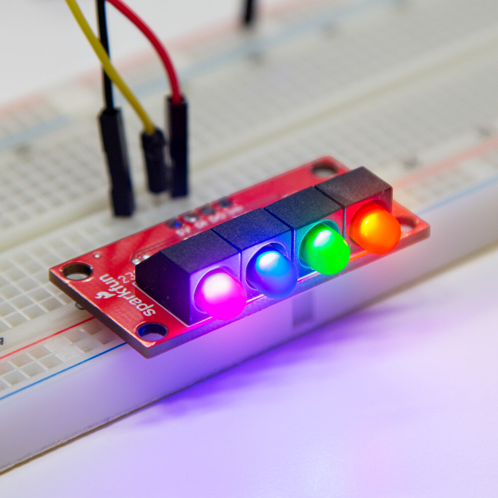 SparkFun RGB Addressable CBI LED 5mm Højre Vinkel til Arduino