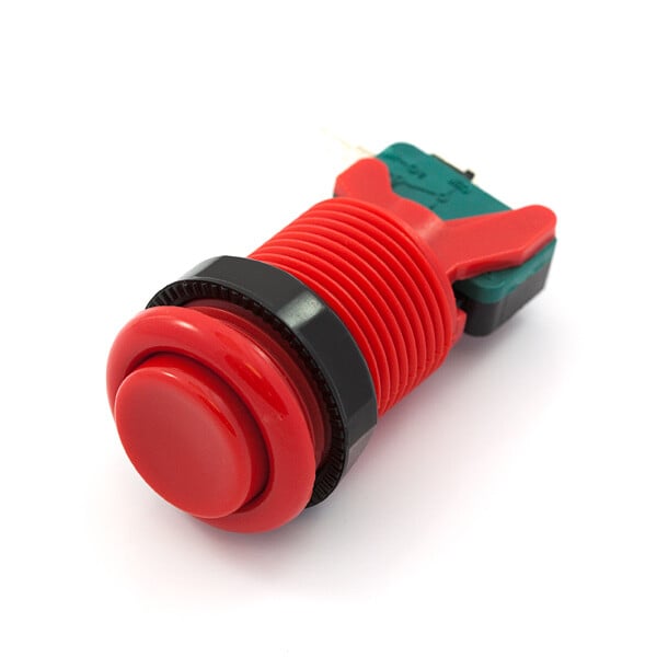 SparkFun Konkav momentær trykknap rød til spilmaskine