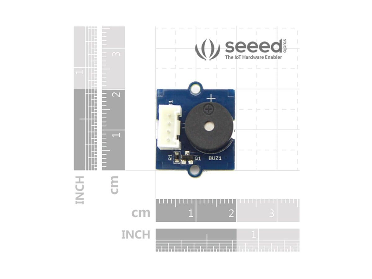 Seeed Studio Grove – Piezo-højttaler, lydudgang ≥85dB, resonansfrekvens 2300±300Hz