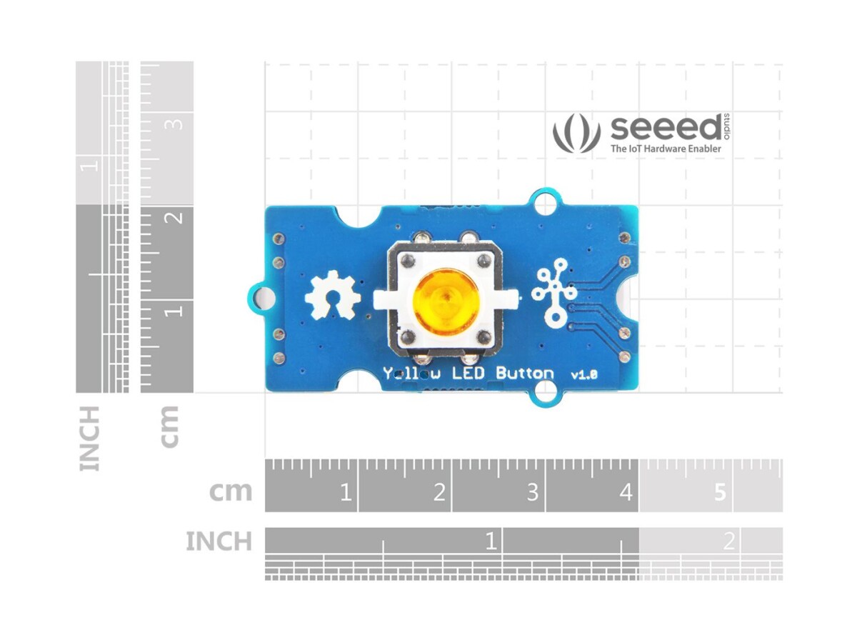 Seeed Studio Grove - Gul LED-knap