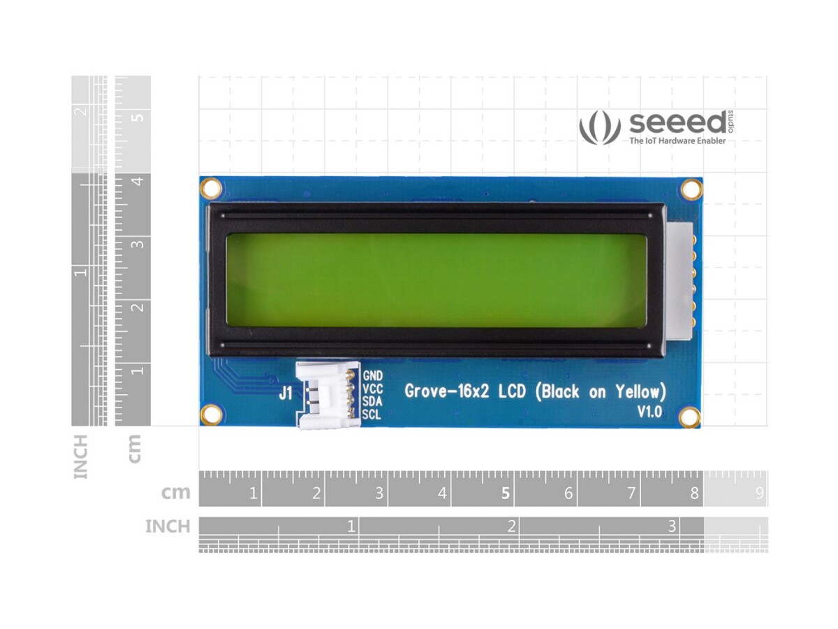 Seeed Studio Grove 16x2 LCD (Sort på Gul) til Arduino Raspberry Pi
