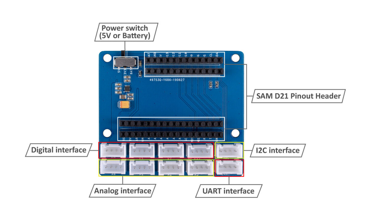 Seeed Studio Grove Shield for Wio Lite Kompatibel med AdaFruit Feather