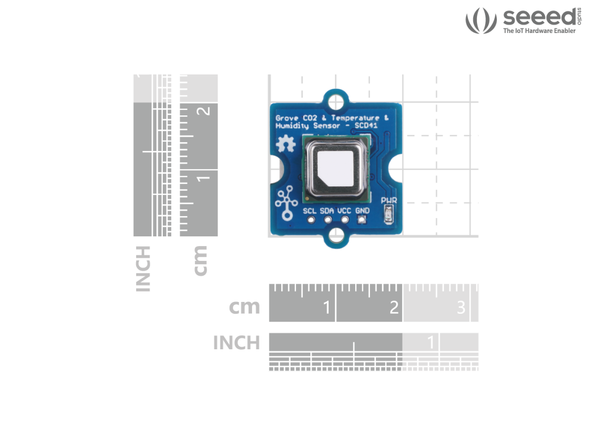 Seeed Studio Grove CO2 Temperatur Fugtighedssensor (SCD41) Photoakustisk NDIR-teknologi