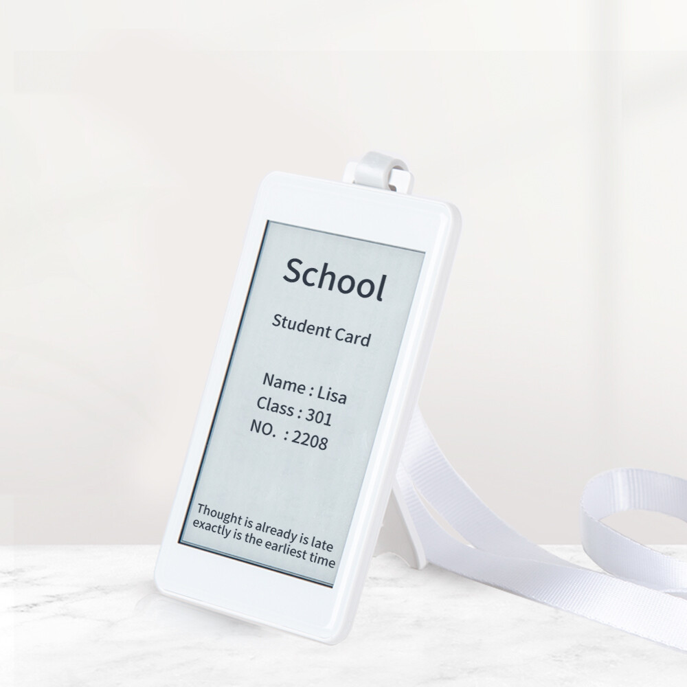 Hipoink Batteriløs multifunktionskort Sort/Hvid/Rød 3,52 tommer E-Ink/E-Papir