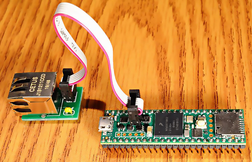 PJRC Ethernet Kit til Teensy 4.1 Ethernet MagJack Ribbon kabel Kræver lodning