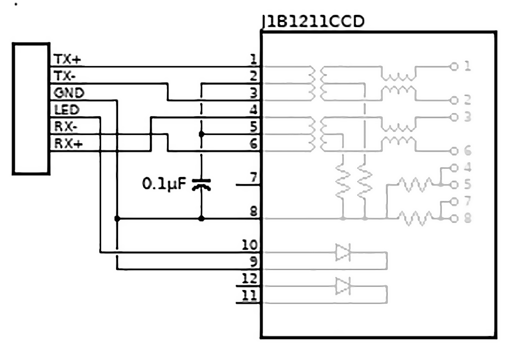 PJRC Ethernet Kit til Teensy 4.1 Ethernet MagJack Ribbon kabel Kræver lodning