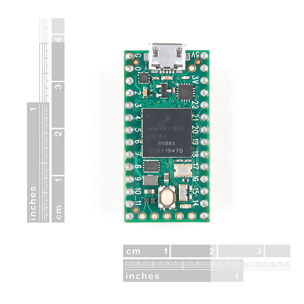 PJRC Teensy 4.0 Forudsamlet med stik USB Udviklingskort Arduino IDE ARM Cortex-M7 600MHz