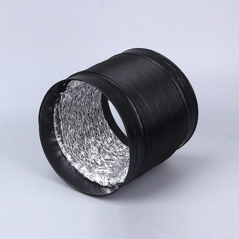 PVC-ventilationskanal Fleksslange Φ 6 zoll, 2 meter lang Ventilationsrør Fleksproh 2m Aluminiumflexslange Udtrækkelig Fleksproh Ventilationsslange til vækstboks