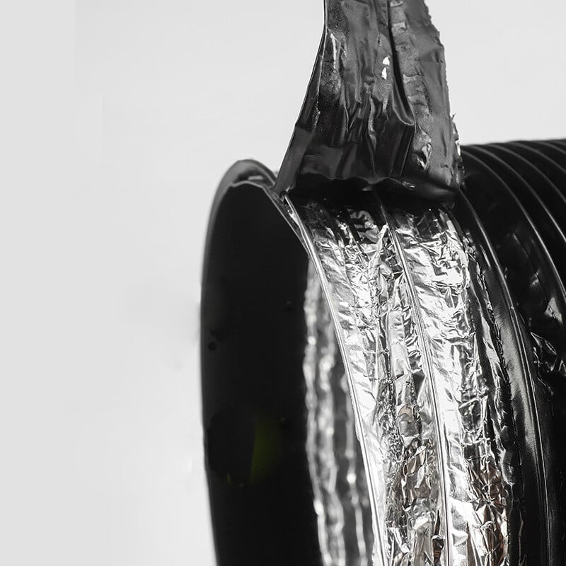 PVC-ventilationskanal Fleksslange Φ 6 zoll, 2 meter lang Ventilationsrør Fleksproh 2m Aluminiumflexslange Udtrækkelig Fleksproh Ventilationsslange til vækstboks