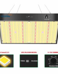PB1000W LED-vækstlampe, PPFD, fuldspektrum, justerbar, høj lysudbytte, dual mode, plantelys
