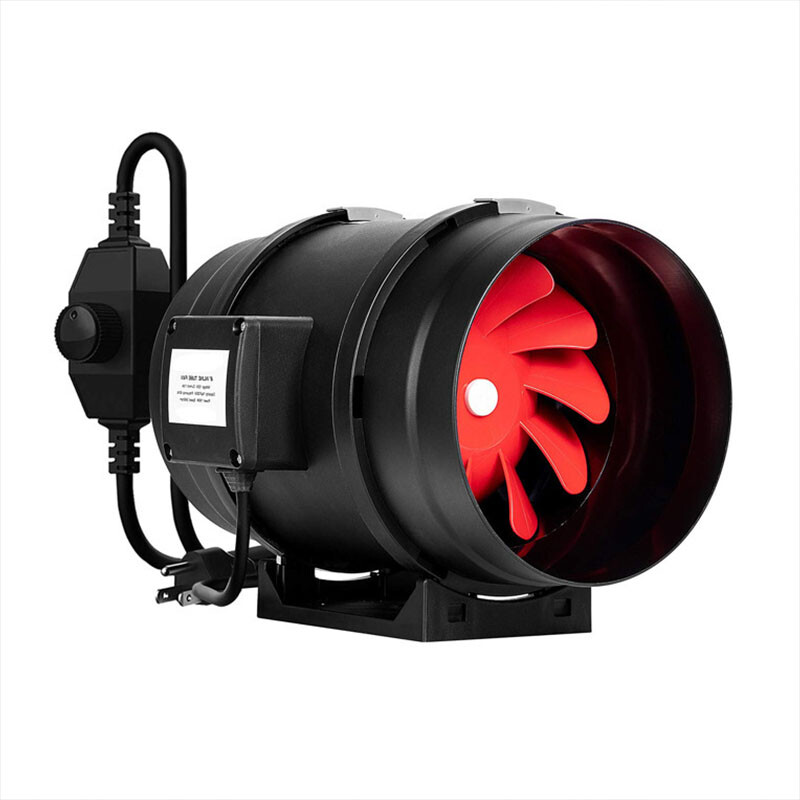 4“ (100mm) GDFP100 Inlineluftventilator, Kanalventilator Fan med variabel hastighedsstyring til vækstbok