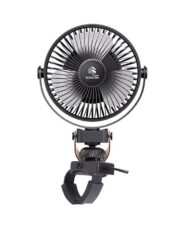 6-toms ventilatorhoved, 360° roterende ventilator, hængende loftsventilator med lanyard, båndfast base og børsteløs motor, til drivhus.