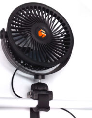 5-toms ventilatorhoved, ventilator med 360 graders rotation, med base til fastgørelse af rem og børsteløs motor, til vækstkamre