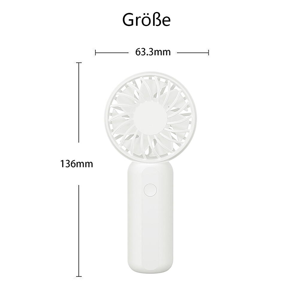 Mini-ventilator, bærbar, håndholdt ventilator, mini-taske-ventilator med skulderstrop