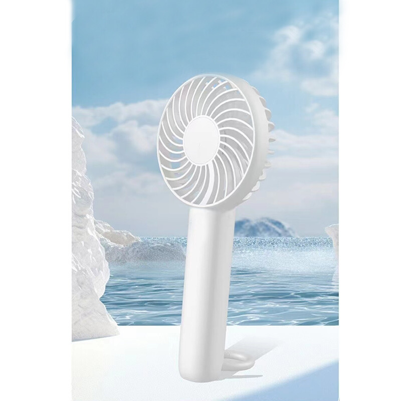 Multifunktionel håndventilator, bærbar ventilator, vertikal bordventilator, desktop-ventilator, støjsvag ventilator med alpinistspænde