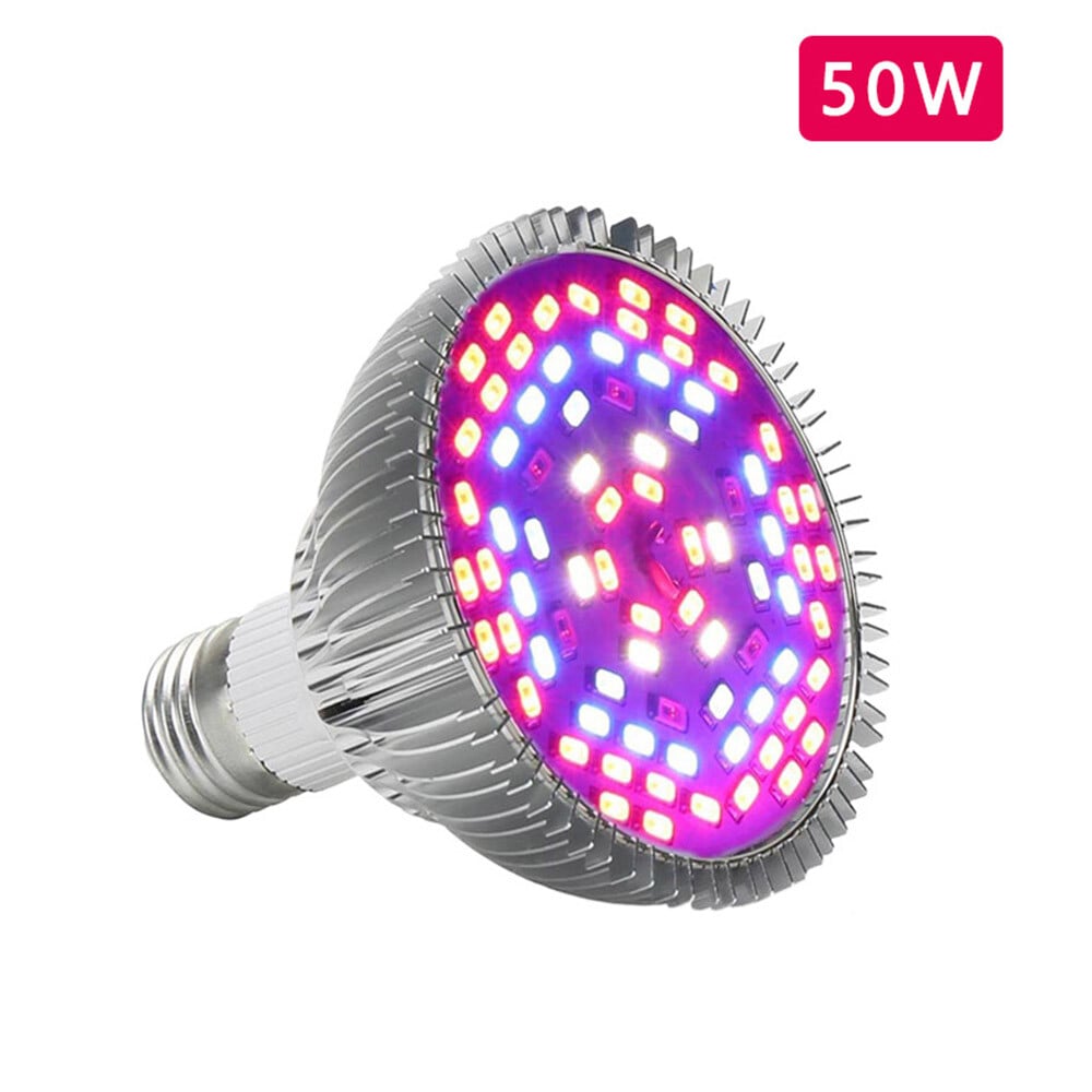 50W Fuldspektralt LED-plantevækstlys 380 nm-780 nm, plante lampe, vækstlampe, grow light, E27