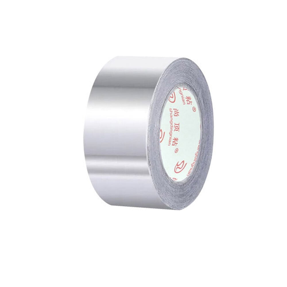 48mm x 10m Aluminium tape, aluminiumbånd, forstærket sølvtape, alubånd, aluklebånd, tape, selvklæbende folie