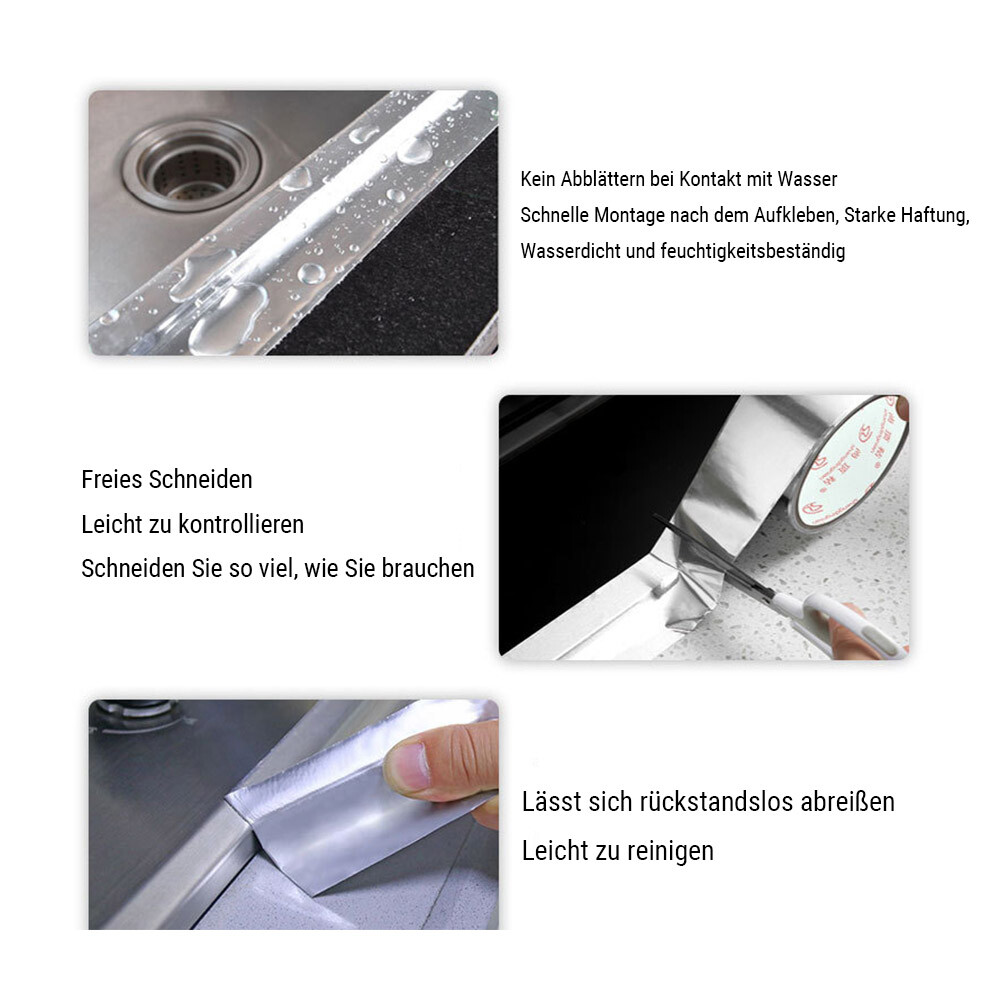 48mm x 10m Aluminium tape, aluminiumbånd, forstærket sølvtape, alubånd, aluklebånd, tape, selvklæbende folie