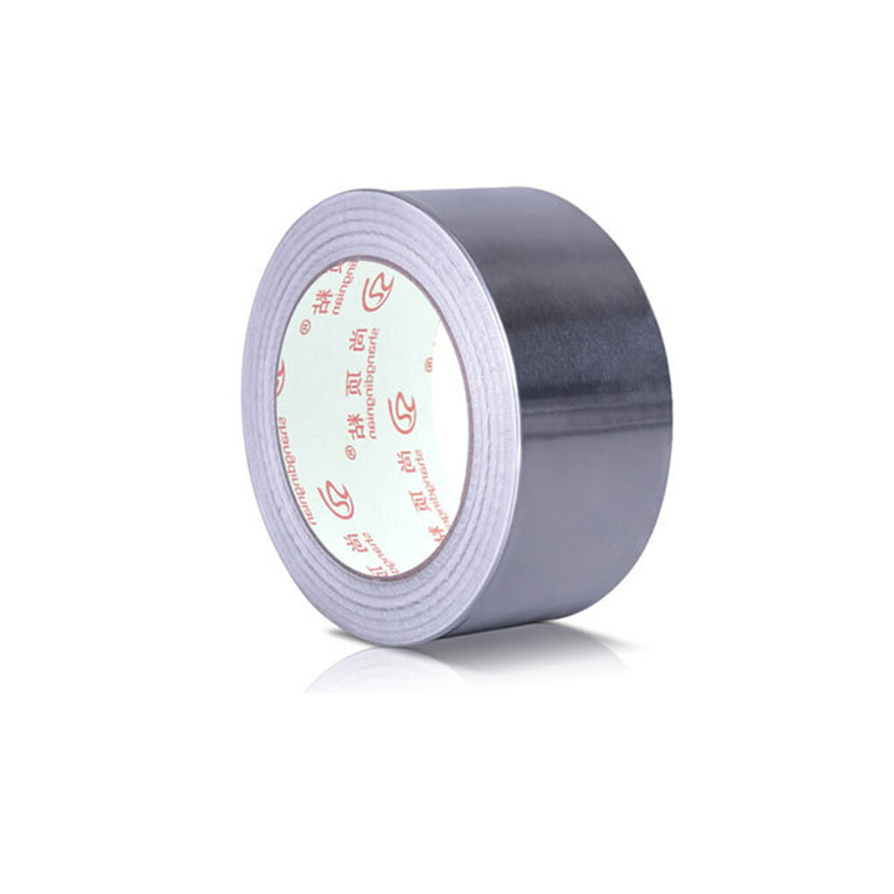 48mm x 20m Aluminium tape, aluminiumbånd, forstærket sølvtape, alubånd, aluklebånd, tape, selvklæbende folie