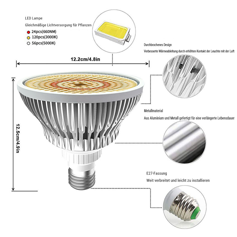 150W LED plante lampe fuldt spektrum 350nm-800nm sukkulenter fyld lys vækstlampe vækstlys blomsterplante lys