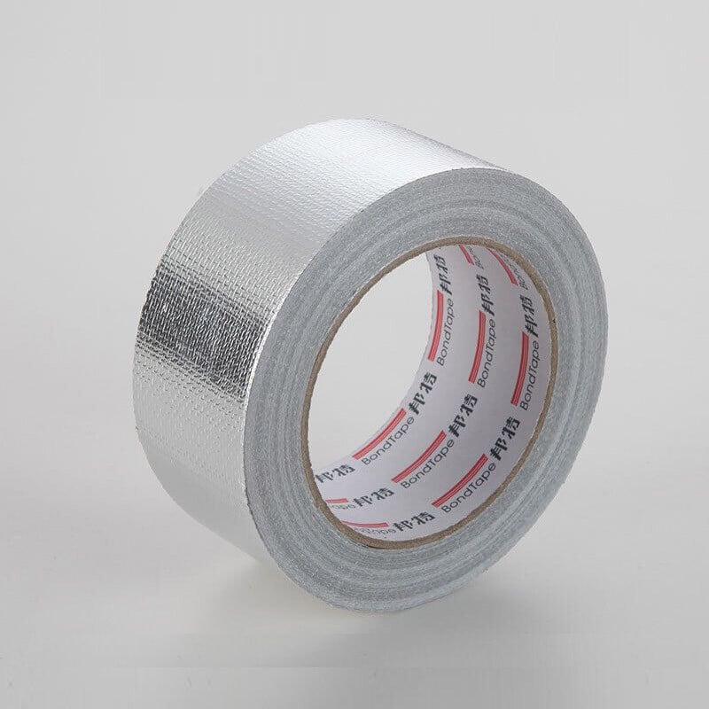 50 mm x 20 m Glasfiberstof Aluminiumfolie tape med beskyttelsespapir, selvklæbende folie