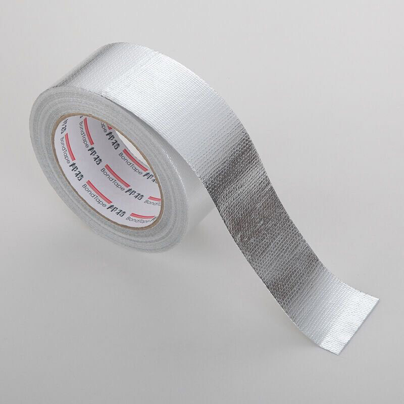 50 mm x 20 m Glasfiberstof Aluminiumfolie tape med beskyttelsespapir, selvklæbende folie