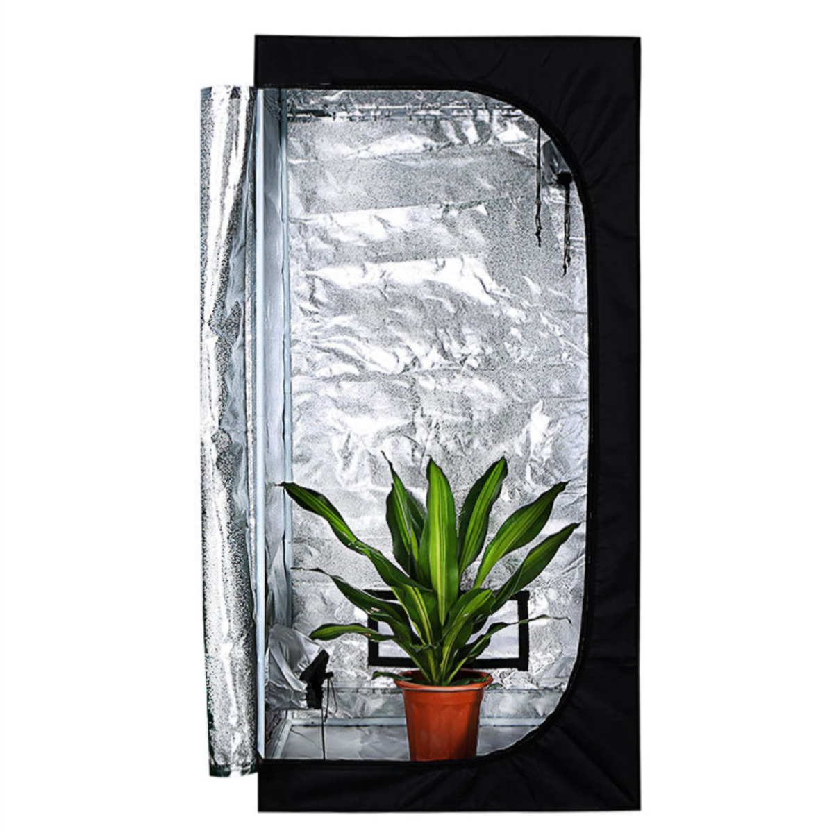 Smart Growbox komplet sæt 80x80x160 cm drivhus 100W LED lys plante dyrkningskasse med udblæsningssystem, filter og tilbehør