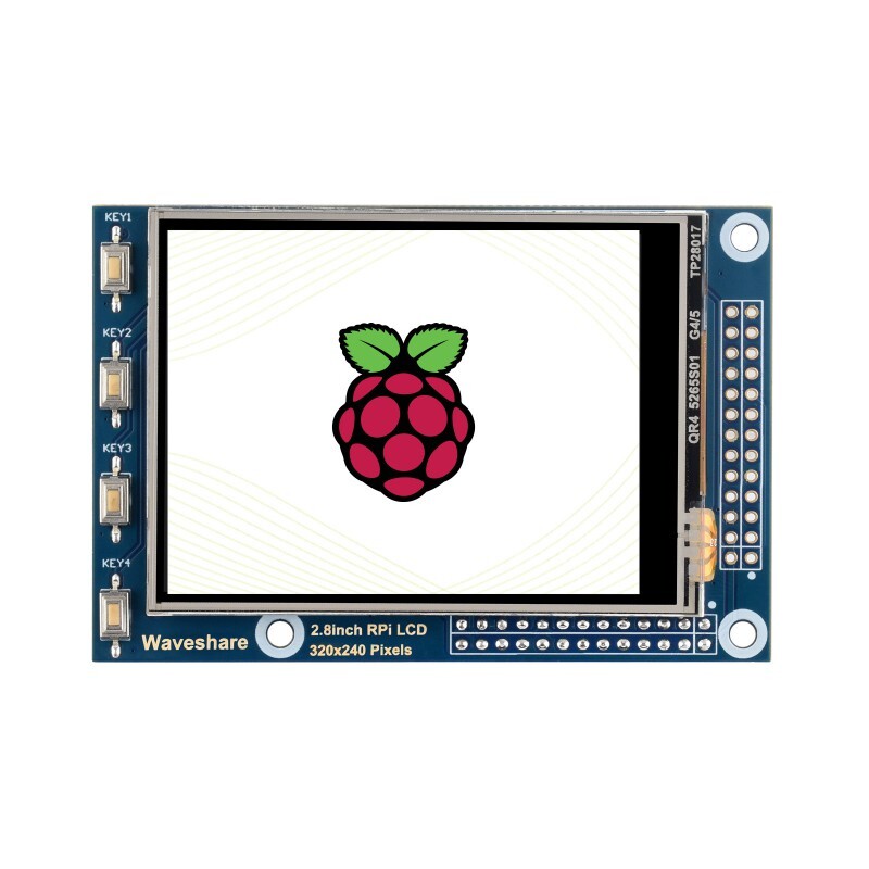 WaveShare 2,8 Zoll RPi LCD (A) 320x240 Resistiv berøringsskærm til Raspberry Pi