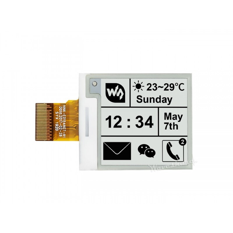 Waveshare 1,54 tommer 200x200 E-Ink E-Paper rå displaypanel SPI til Arduino