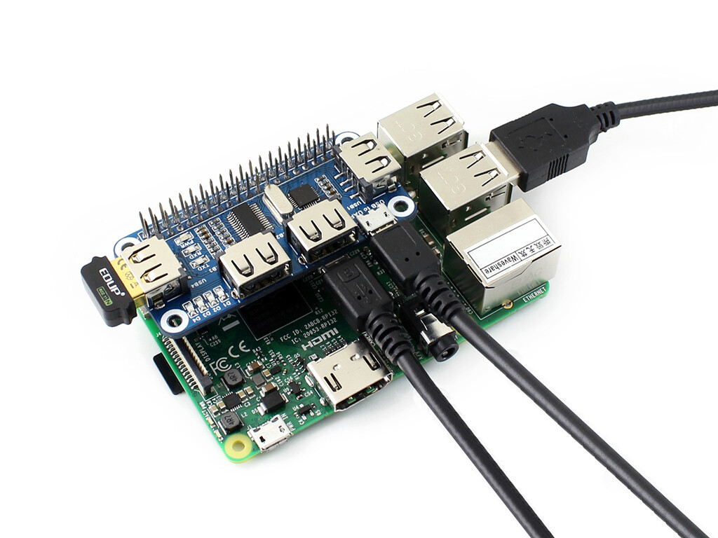 Waveshare 4-Port USB HUB HAT til Raspberry Pi Zero / Zero W / Zero 2W