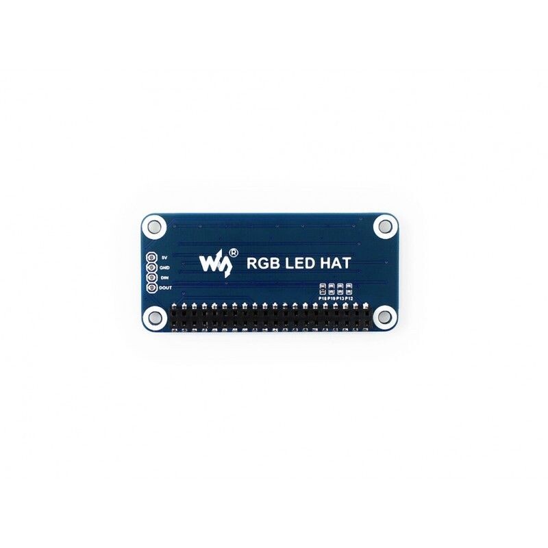Waveshare Ægte farve 4x8 RGB LED HAT til Raspberry Pi 3 Model B /Zero/Zero W Display