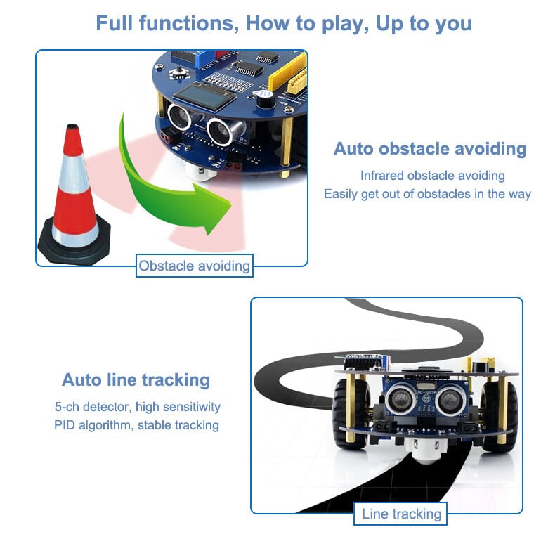 WaveShare AlphaBot2 Robot Building Kit for Arduino (uden Arduino-styring)