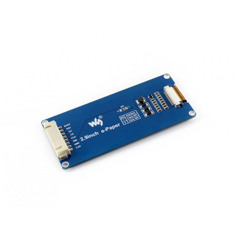 Waveshare 2,9 Zoll 296x128 E-Ink E-Paper Display Modul dreifarvet Arduino