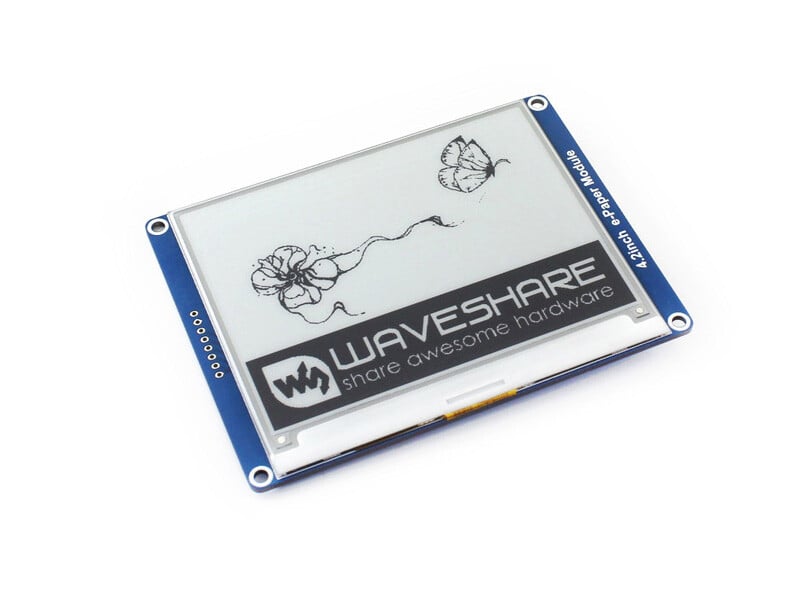 Waveshare 4,2 Zoll 400x300 E-Ink E-Paper Display Modul SPI Interface til Arduino