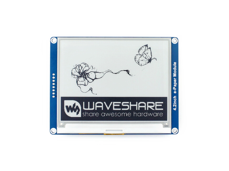 Waveshare 4,2 Zoll 400x300 E-Ink E-Paper Display Modul SPI Interface til Arduino