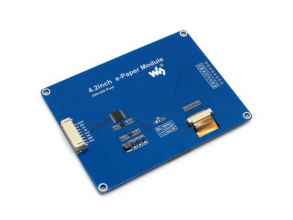 Waveshare 4,2 Zoll 400x300 E-Ink E-Paper Display Modul SPI Interface til Arduino