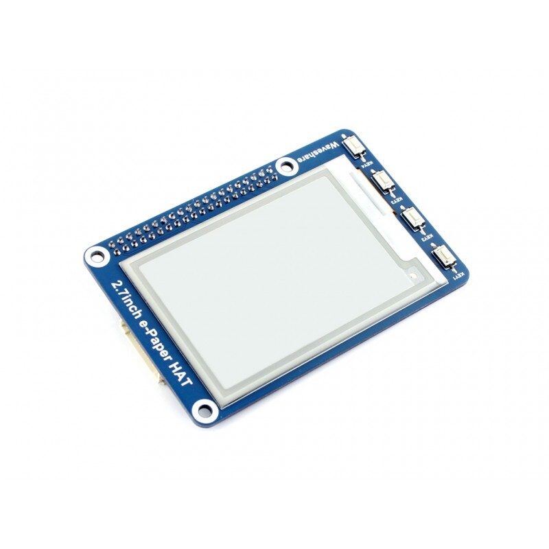 Waveshare 2,7 Zoll 264x176 E-Ink E-Paper Display HAT til Raspberry Pi