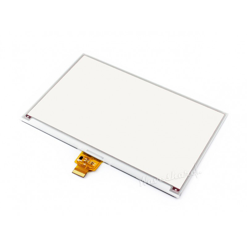 Waveshare 7,5 Zoll E-Paper (B) E-Ink Rohdisplay ohne PCB 800x480 SPI Rød Sort Hvid