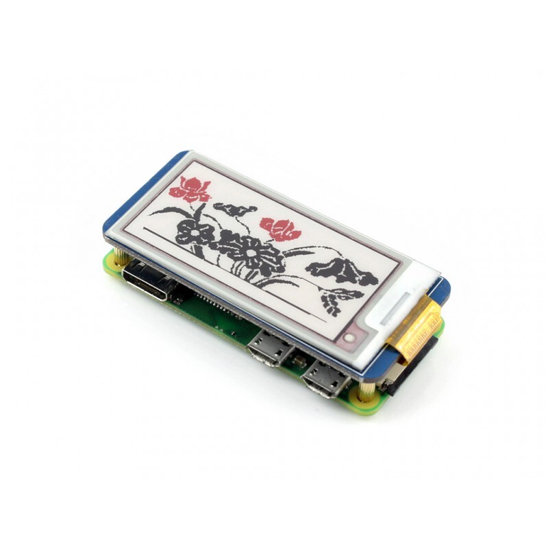 Waveshare 2,13 Zoll E-Paper HAT (B) 250x122 Rød/Sort/Hvid SPI-interface
