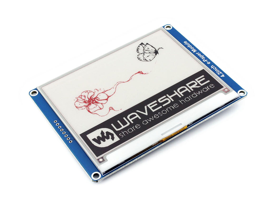 Waveshare 4,2 Zoll 400x300 E-Ink E-Paper Display Modul Tricolor Arduino